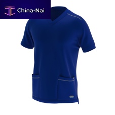 Unisex scrub top disposableblue