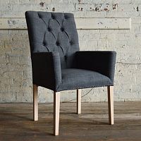 Chesterfield dining chair LUDLOWindoorwoolwooden base