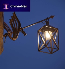 Traditional wall light LANTERNA DRAGOoutdoorwrought ironlantern