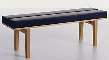 Contemporary upholstered bench KAMNfabricleatheroak