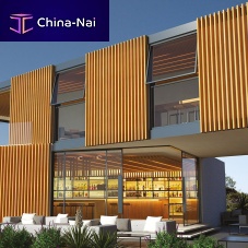 Extruded aluminum solar shading BATTENS 50 for facadewindowvertical
