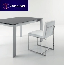 Contemporary chair CHIC fabricmetal basesled base