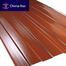 Aluminum roofing sheet PRESSED ALONGcopperpolyestercolored