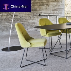 Contemporary dining chair FLOWindoorfabricleather