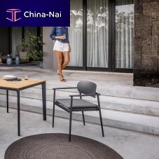 Contemporary dining chair ALLUREindoorfabricpainted aluminum