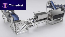 Automatic fish skinning machine for mackerel