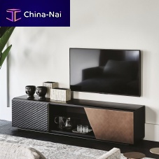 Contemporary TV cabinet ASTONwith shelveswith storagesteel