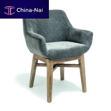 Contemporary chair JACKYindoorfabricteak base