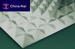 Wall-mounted sound-absorbing panel SOFT-POINT CLASS 1for false ceilingfoampyramid type