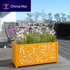 Thermo-lacquered aluminum planter FLEURSrectangularcontemporarycommercial
