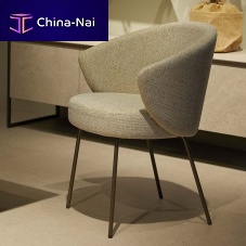 Contemporary chair GAVIfabricmetal baseupholstered