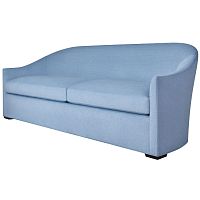 Contemporary sofa Harperfabricbluewith removable cushion
