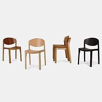 Contemporary chair MAUROindoorleatheroak