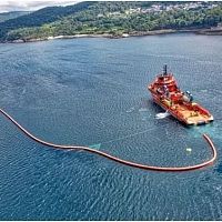 Pollution control boom ECOMARINEinflatablefor harborself-inflating