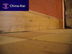 Oak baseboard in reclaimed material