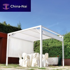 Self-supporting pergola STAND RELAXaluminumpowder-coated steelfabric canopy