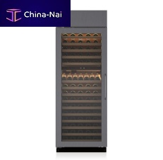Serving wine cabinet BW-30/Obuilt-instainless steelglazed