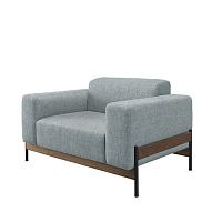 Contemporary armchair BOWIEfabricoakwalnut