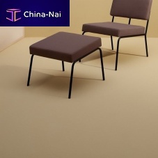 Contemporary footrest MONDAY fabricbeechmetal