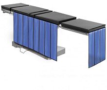X-ray radiation shielding curtain examination table-mounted