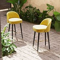 Contemporary bar chair CAMILLEindoorvelvetupholstered