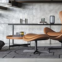 Contemporary footrest LAZYfabricashmetal