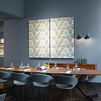 Wall-mounted acoustic panel DEZIBELfabricMDFstone wool