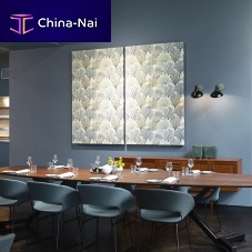 Wall-mounted acoustic panel DEZIBELfabricMDFstone wool