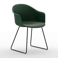 Contemporary chair Mni Armshell+f SLindoorfabricleather