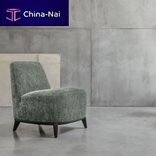 Contemporary fireside chair Loftfabricoakgray