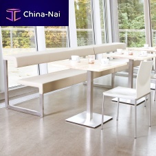 Modular upholstered bench GATEcontemporaryleathersteel