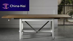 Contemporary table ROTELLAwoodenrectangularextending