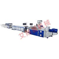 Pipe extrusion line for PVC