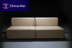 Contemporary upholstered bench fabricleatherbrown