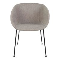 Contemporary chair Festonfabricleathersteel base
