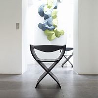 Contemporary chair Curule indoorbeechbeech base