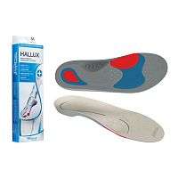 Orthopedic insole with heel pad FootWave HALLUXwith longitudinal arch padadultfor flat feet