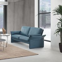 Contemporary sofa SEVILLAfabricleatherbrown