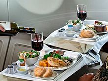 Aircraft cabin meal tray plastic