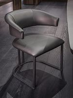 Contemporary chair Kyoindoorvelvetleather