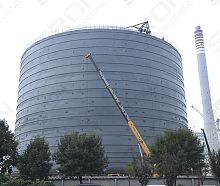 Cone-bottom silo weldedflat bottomcement