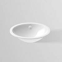 Undercounter washbasin O SERIESin vitrified steelwith counterantibacterial