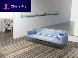 Contemporary sofa BR 12fabricblue3-seater