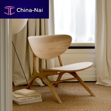 Contemporary fireside chair Eye oakoak4-legged