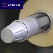 Coil expanding shaft for rollspneumaticcantilevered