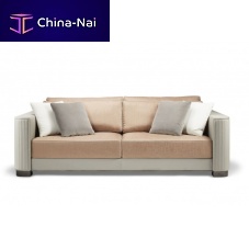 Contemporary sofa WALTERfabricleatherbeige