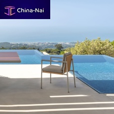 Contemporary dining chair TRESS outdoorliving roomfabric
