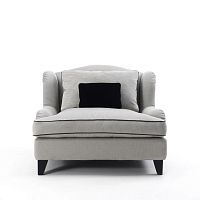 Traditional club chair PARIS : TUSCANIA TUS 42Afabricwith footrest
