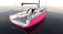 Fast cruising sailboat RM890+woodentwin rudderstwin keels