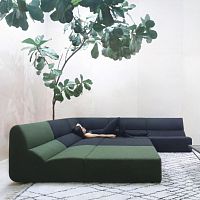 Modular sofa LAYOUTcontemporaryfabricgray